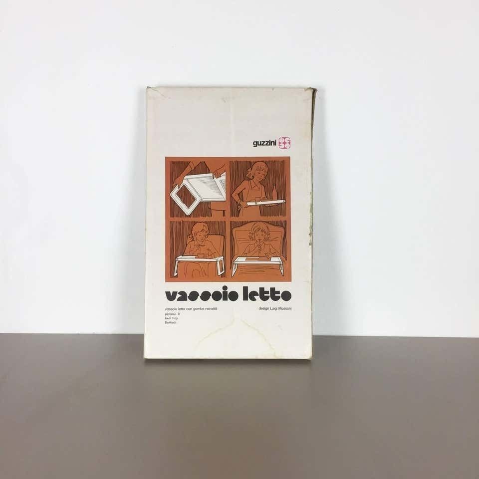 Luigi Massoni Minimalist Plastic White Bed Tray Element By Guzzini, Italy, 1980s photo for sale