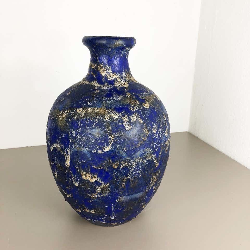 Pottery Fat Lava Multi Color "837" Floor Vase Made By Ruscha, 1970s photo for sale