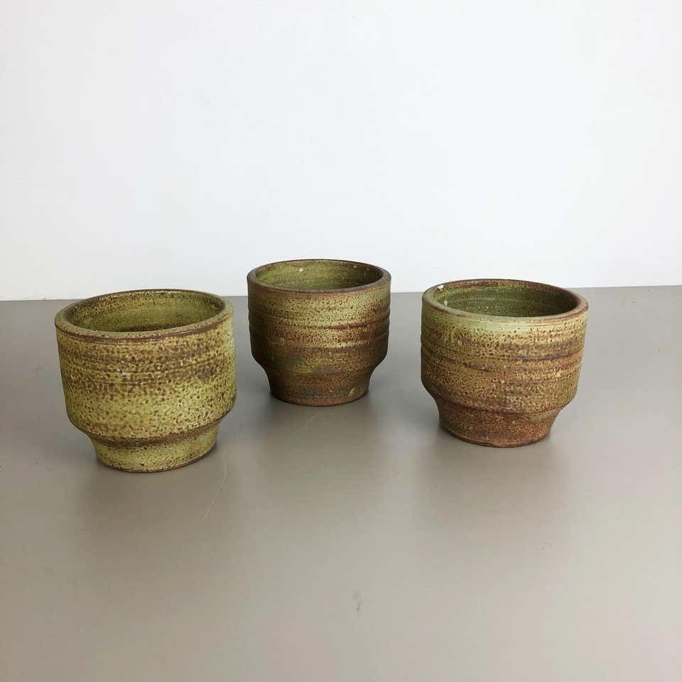 Set Of 3 Ceramic Studio Pottery Vase By Piet Knepper For Mobach Netherlands 1970 photo furniture