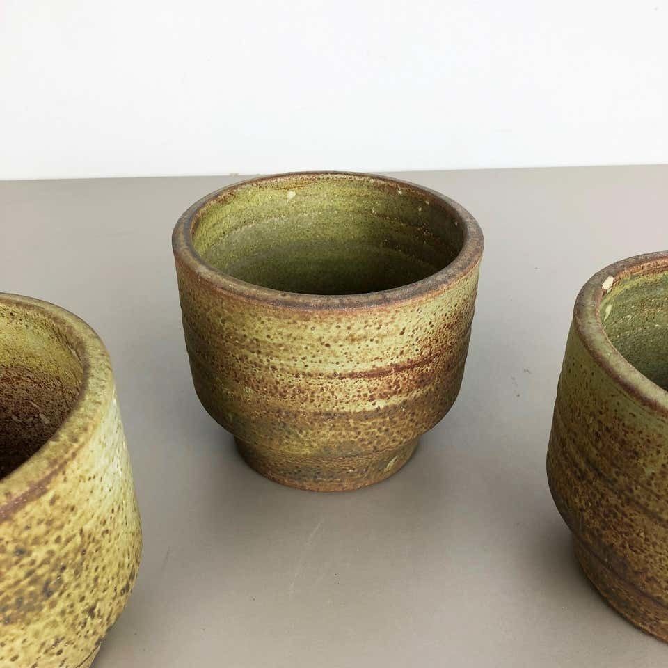 Set Of 3 Ceramic Studio Pottery Vase By Piet Knepper For Mobach Netherlands 1970 photo buy