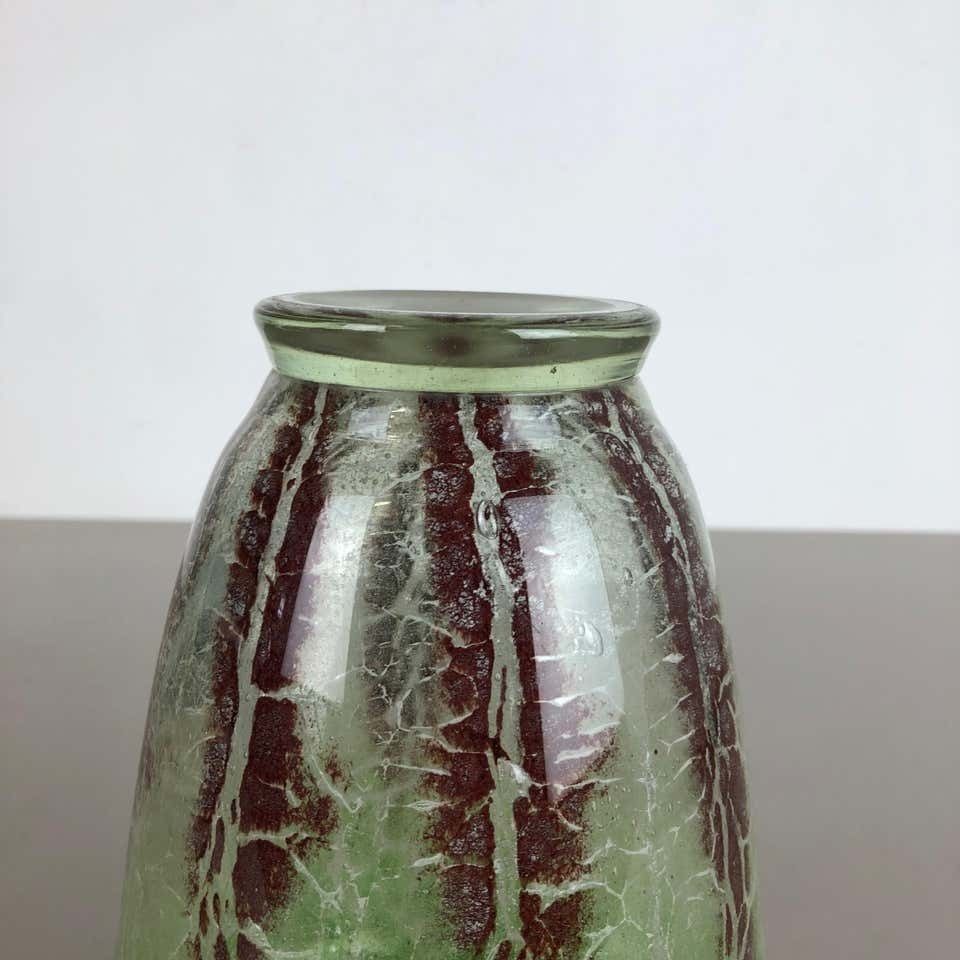 Home Decor German Glass Vase By Karl Wiedmann For Wmf Ikora, 1930s Bauhaus Art Deco photo