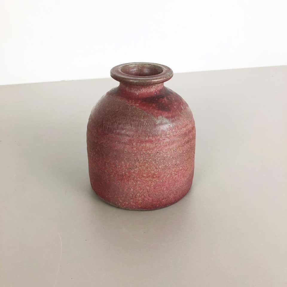 Original 1960 Ceramic Studio Pottery Vase By Piet Knepper For Mobach Netherlands photo for sale