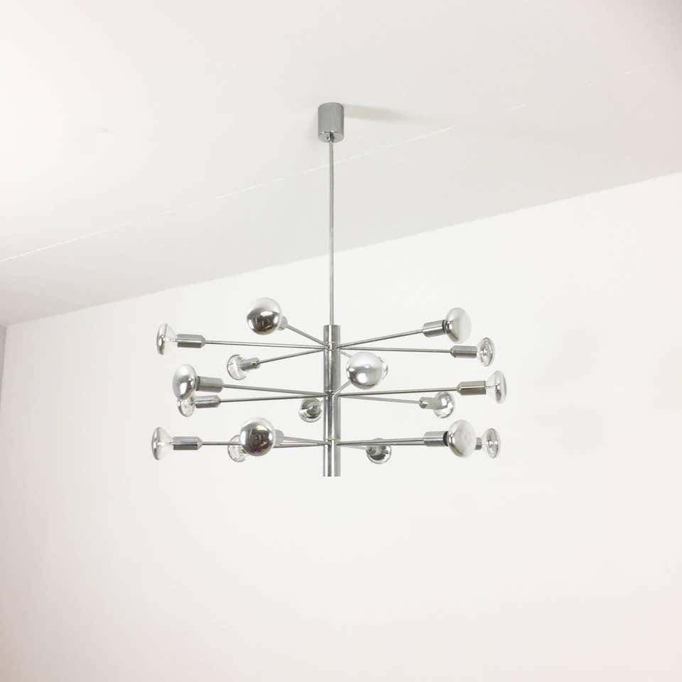 Modernist Chrome Sputnik Hanging Light By Cosack Lights photo furniture