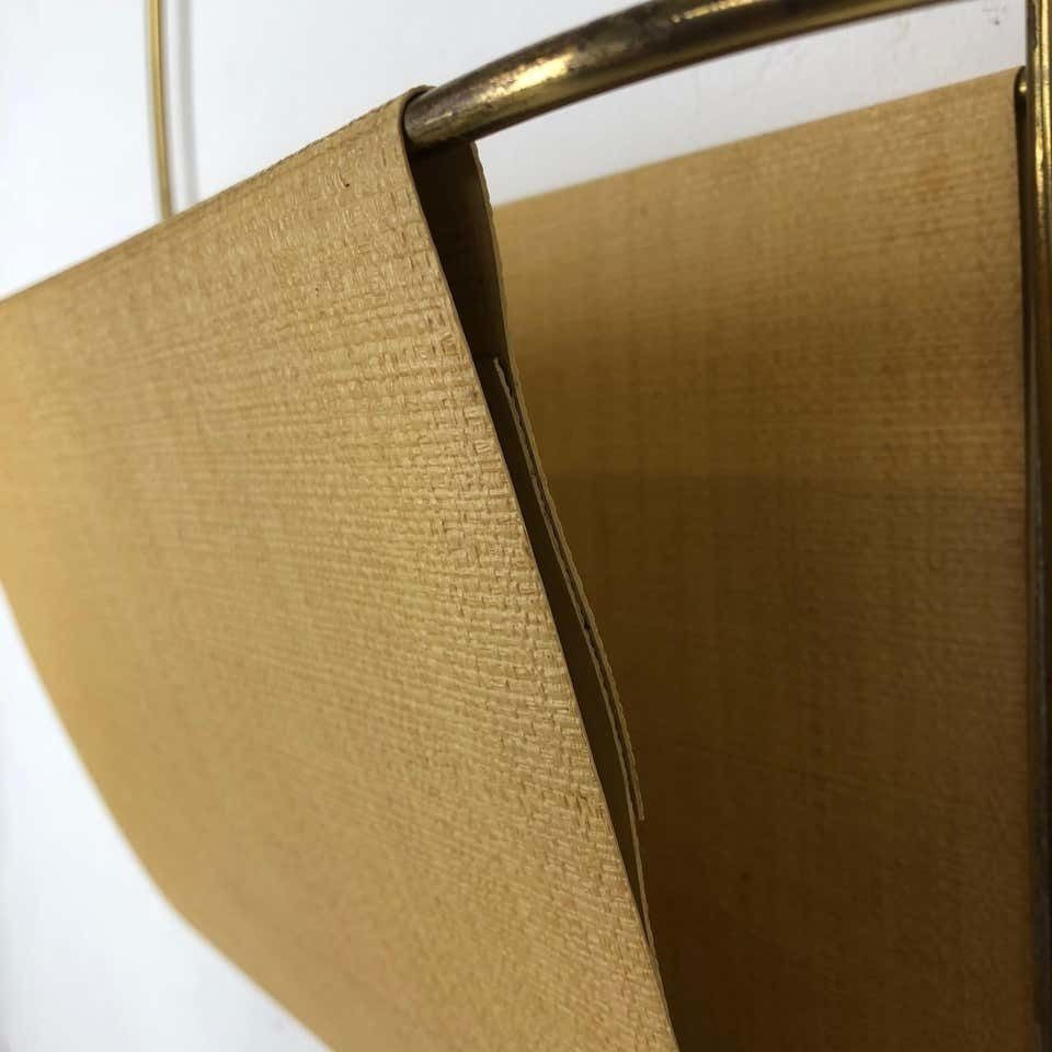photo vinterior Vintage Brass Wall Hanging Magazine Holder