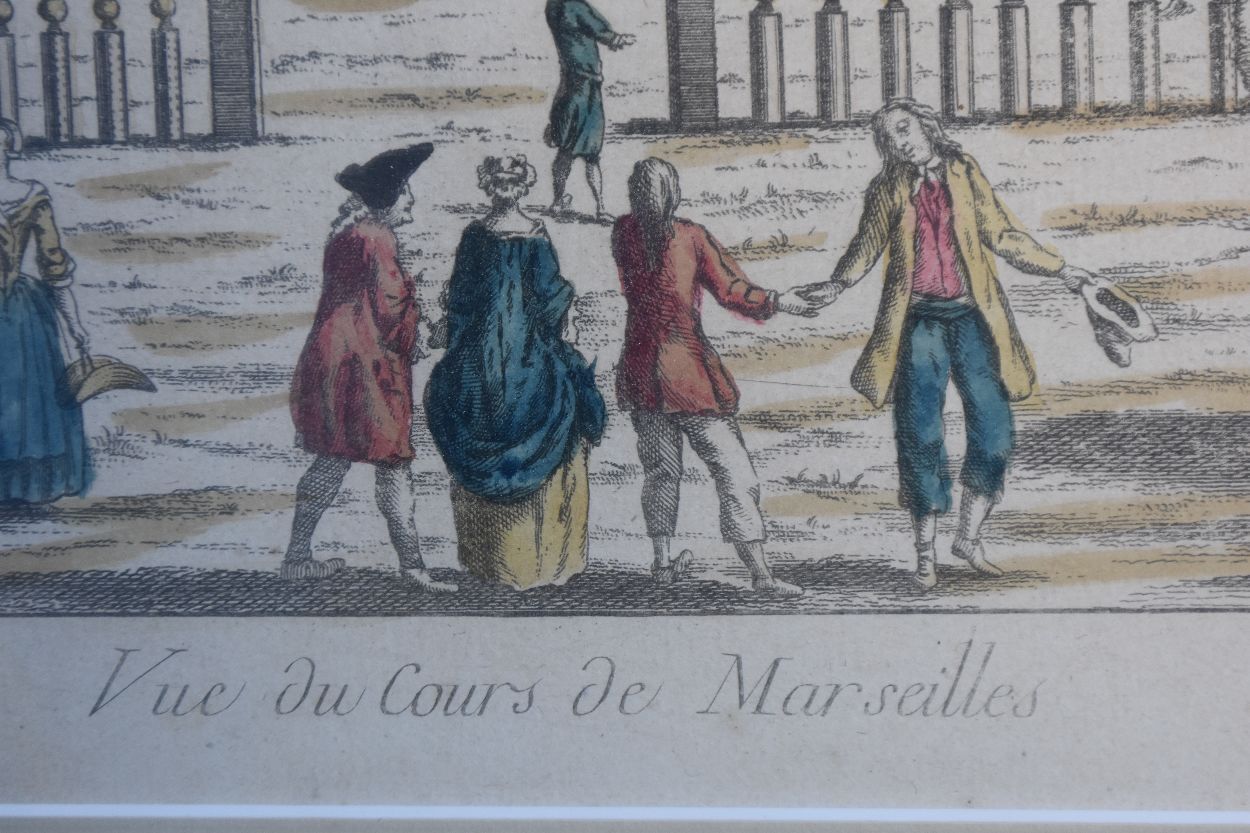 View Of The Cours De Marseille Antique Engraving, Xi Xth Century photo Art