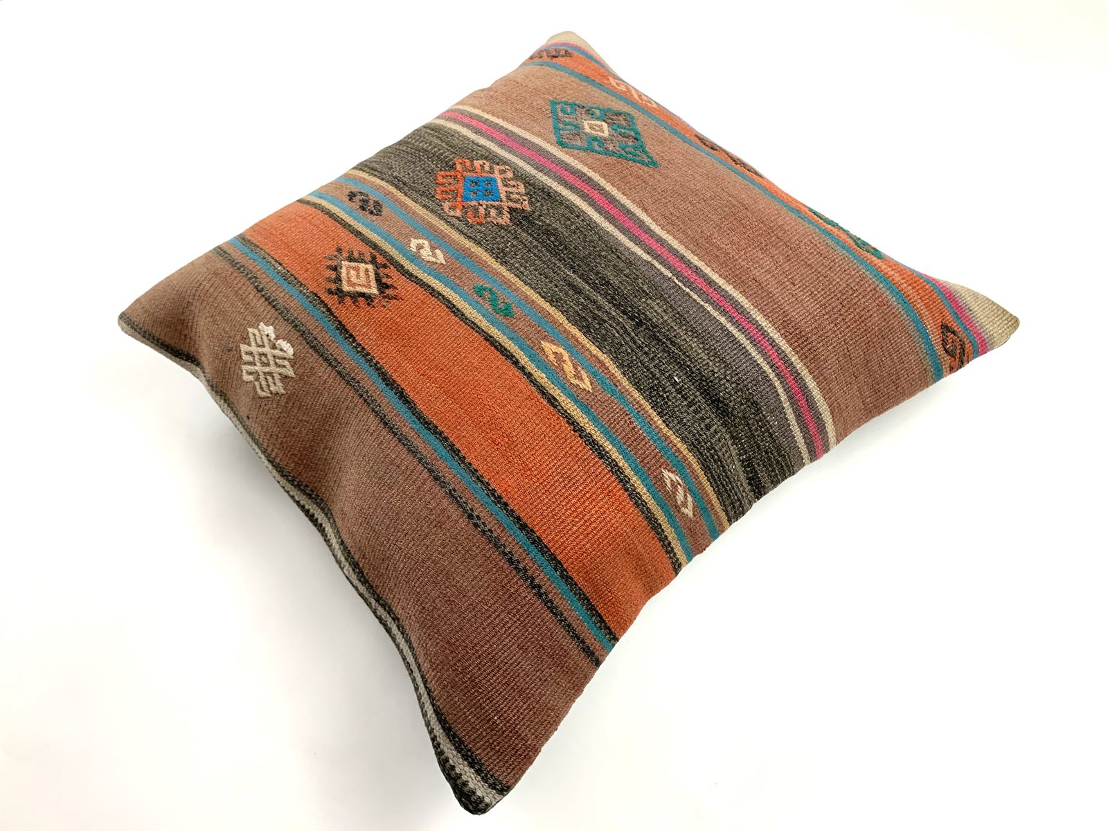 photo for sale Vintage Turkish Kilim Cushion Cover, 55x55 Cm