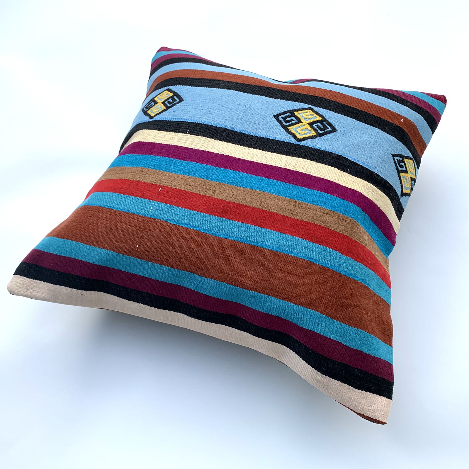 Vintage Turkish Kilim Cushion Cover, 55x55 Cm photo for sale