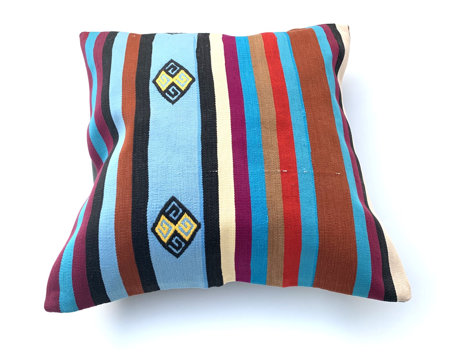 Vintage Turkish Kilim Cushion Cover, 55x55 Cm photo 114.0