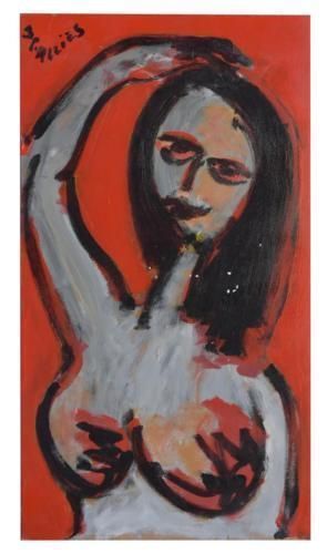 Naked Woman Erotic Painting By Jean Pierre Alliès