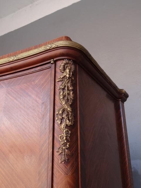 Mahogany Cabinet Louis XVI Style Gilt Bronze photo vinterior
