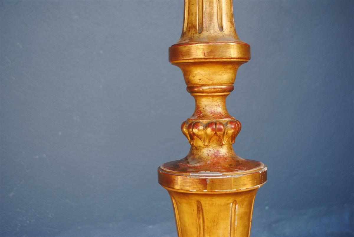 Lamp Base Gilt Wood Claw Feet Xi Xth Century photo Lighting