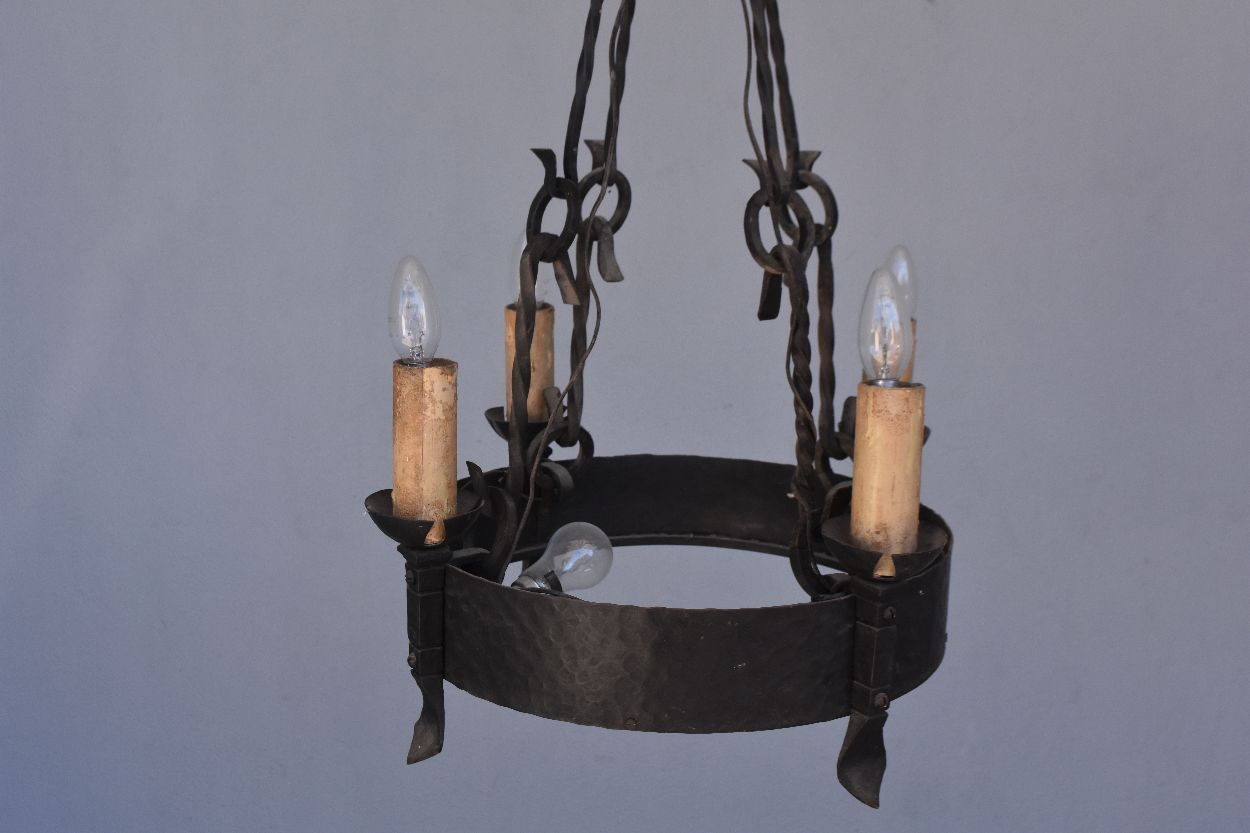 Wrought Iron Chandelier Renaissance Style photo furniture