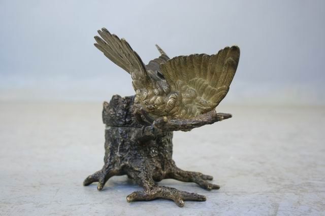 photo buy Vienna Bronze Xi Xth Bird Inkwell