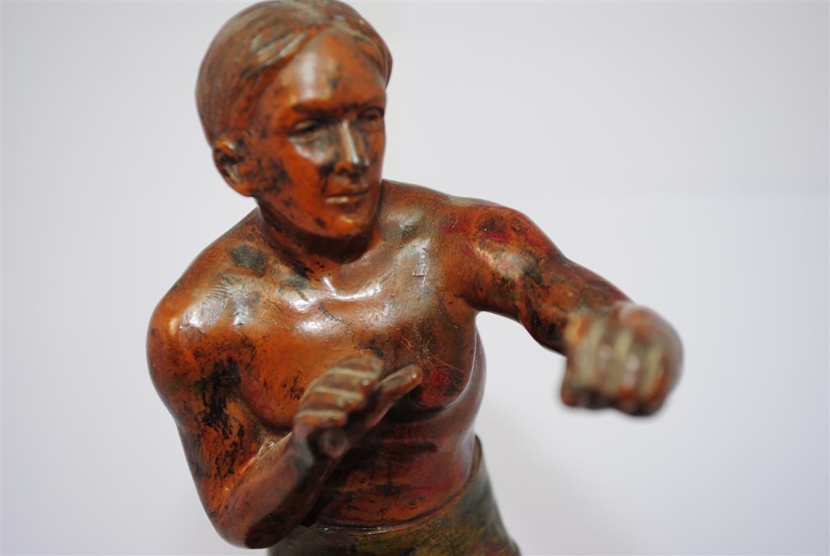 Sports Regulation Double Patina 1930 Boxing Or Wrestling photo for sale