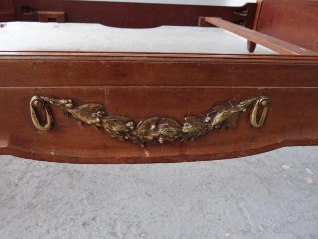 Furniture Mahogany Bed Louis XVI Style Gilt Bronze photo