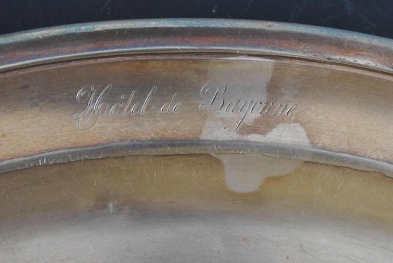 Oval Silver Metal Tray Signed Christofle 2 photo furniture