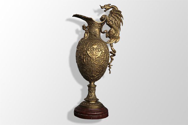 Ewer Renaissance Style In Bronze After Christofle Around 1900