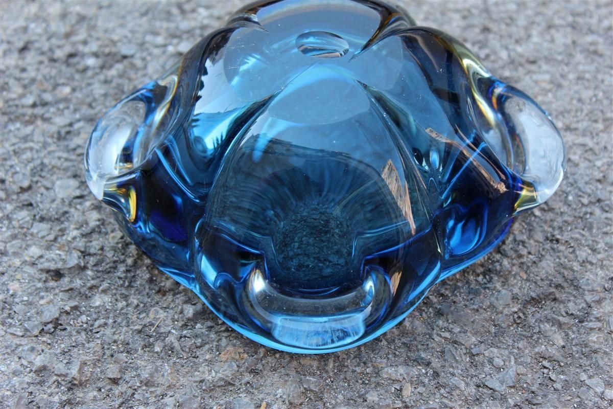 Murano Seguso Blu Bowl Italian Design 1960 Quatrefoil Ashtray photo buy
