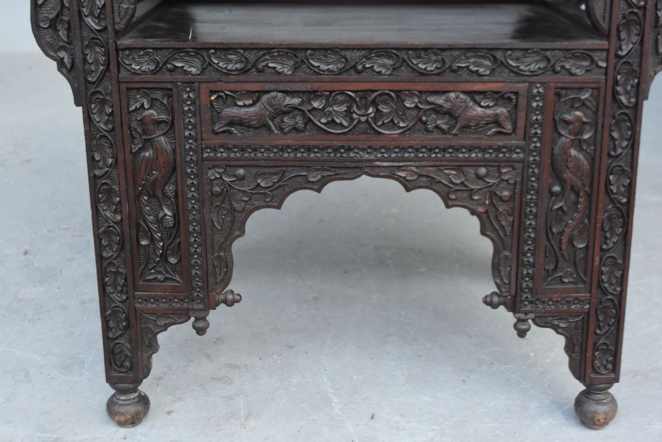 Tea Table End Of Indian Rosewood Sofa Carved Xi Xth 2 photo 2069.0