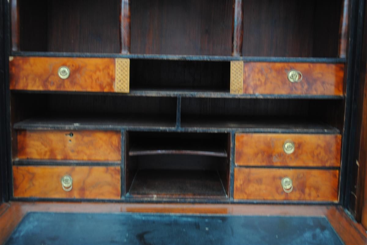 Secretary Flamed Mahogany Empire Style, Xi Xth Century photo buy