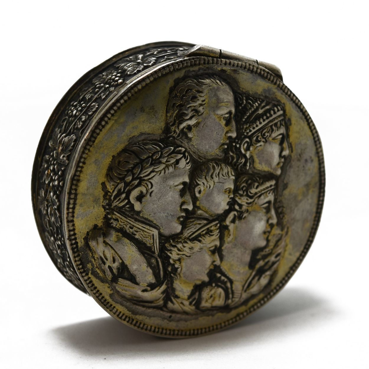 Silver Box And Vermeil Xi Xth Bas Relief Napoleon Bonaparte And Others By Johann S Kurz In Hanau