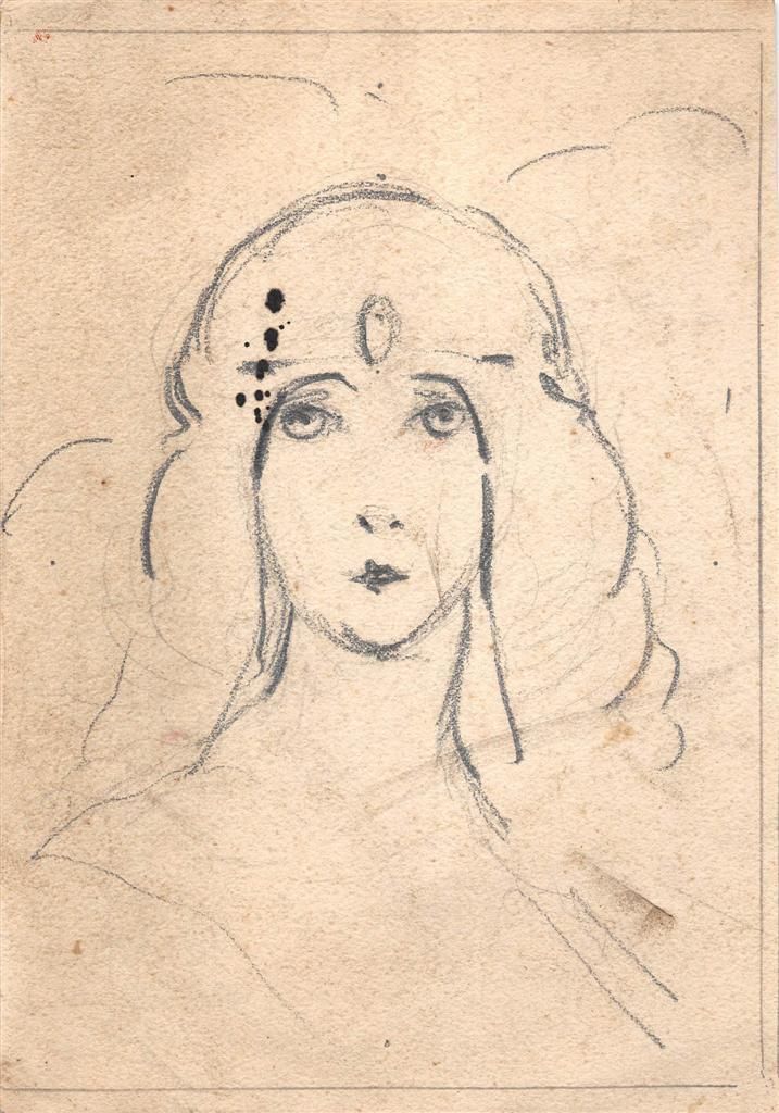 Original Drawing Illustrator Ernest Gayac (1870 1942)