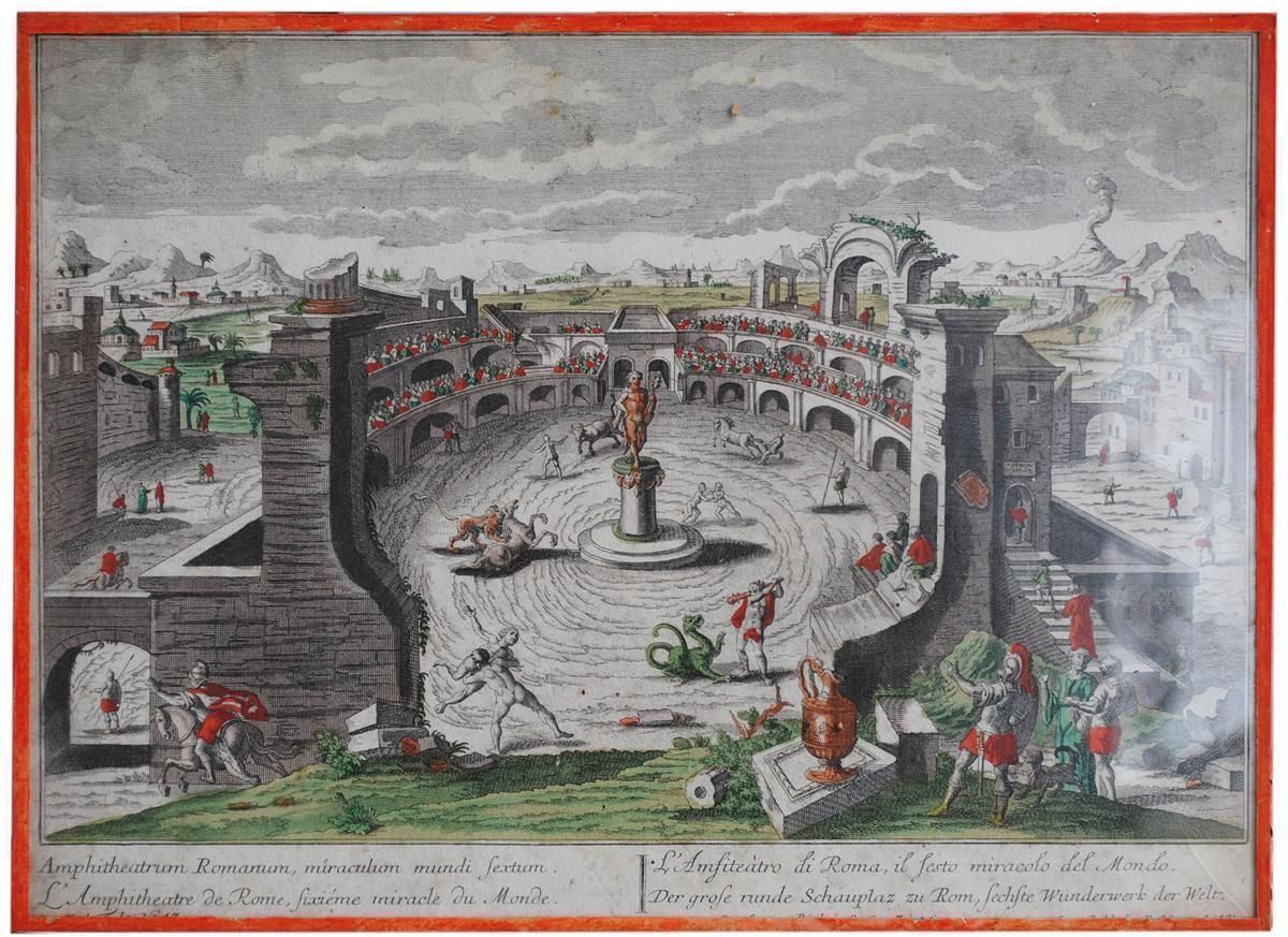 The Amphitheater Of Rome Engraving Old Era Late Eighteenth