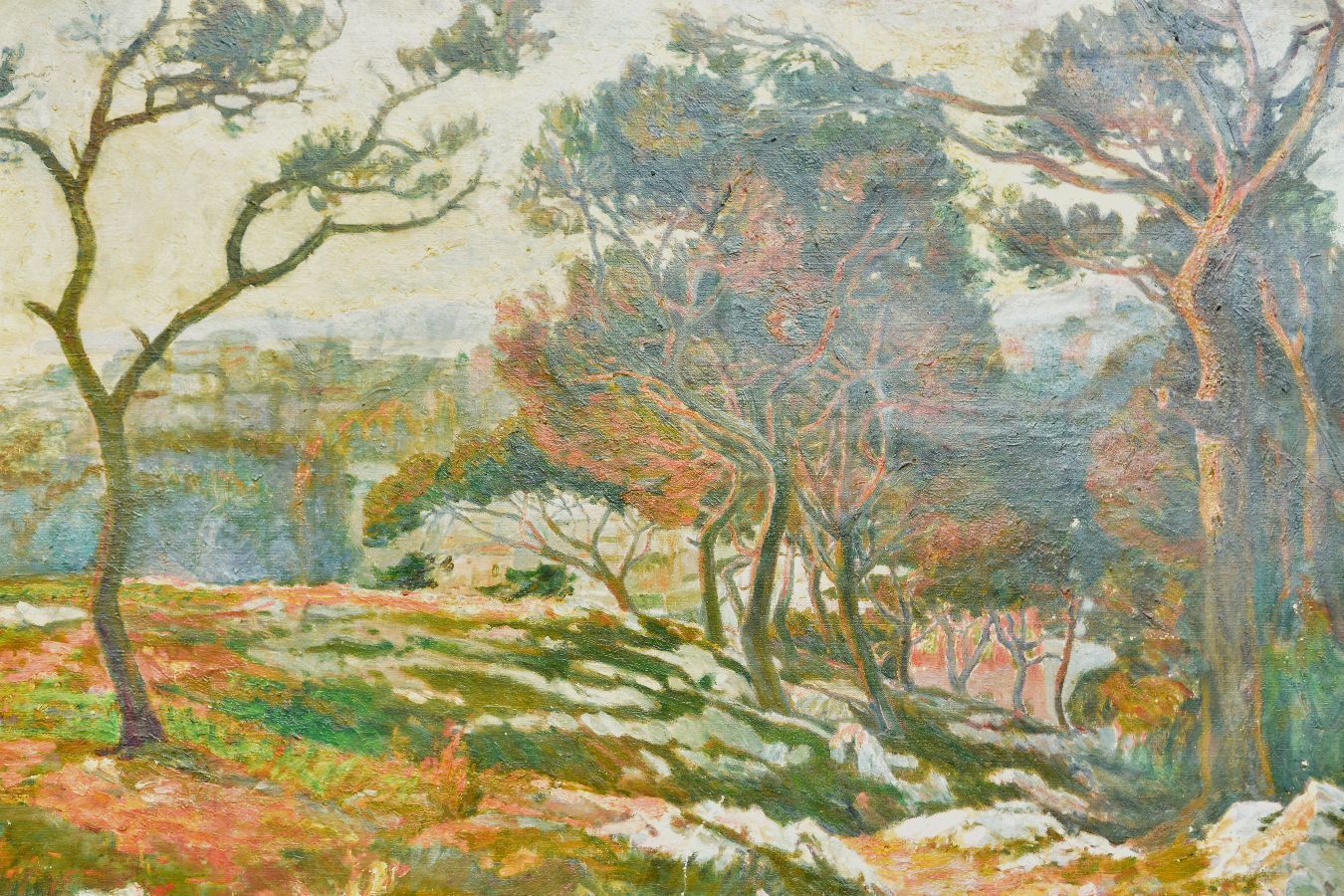 Oil On Canvas Representing Marseilleveyre, First Half Of The 20th Century photo furniture