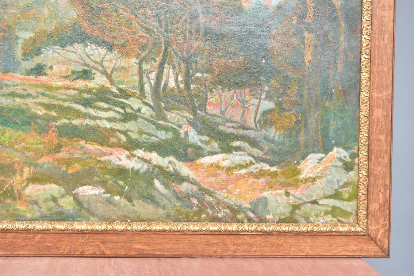 Oil On Canvas Representing Marseilleveyre, First Half Of The 20th Century photo for sale