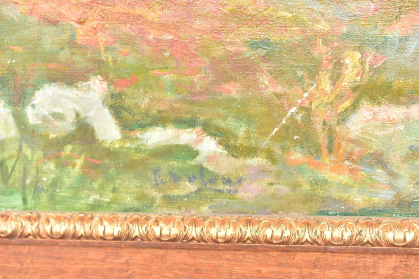 Oil On Canvas Representing Marseilleveyre, First Half Of The 20th Century photo vintage
