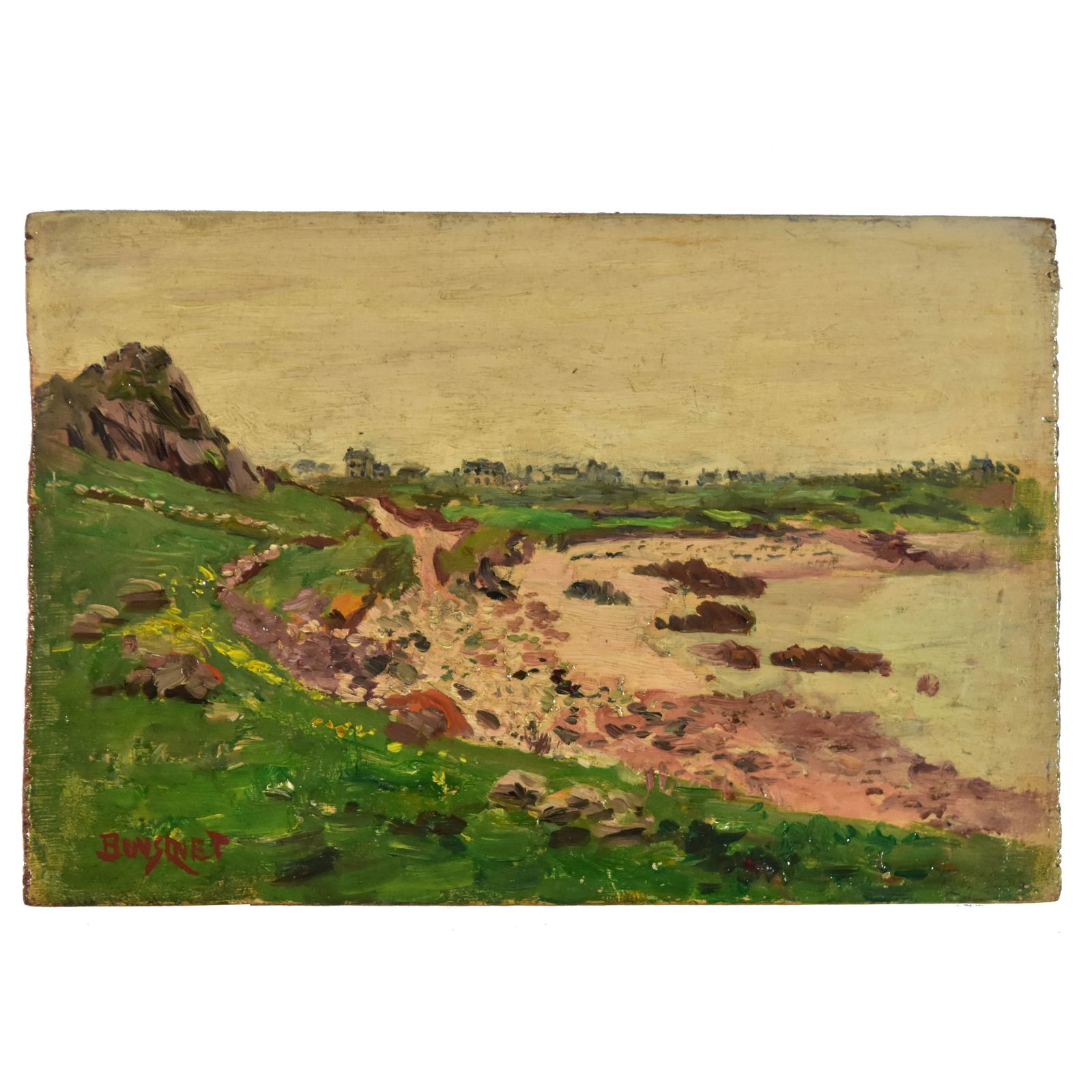 The Village By The Sea" French School By Charles Bousquet