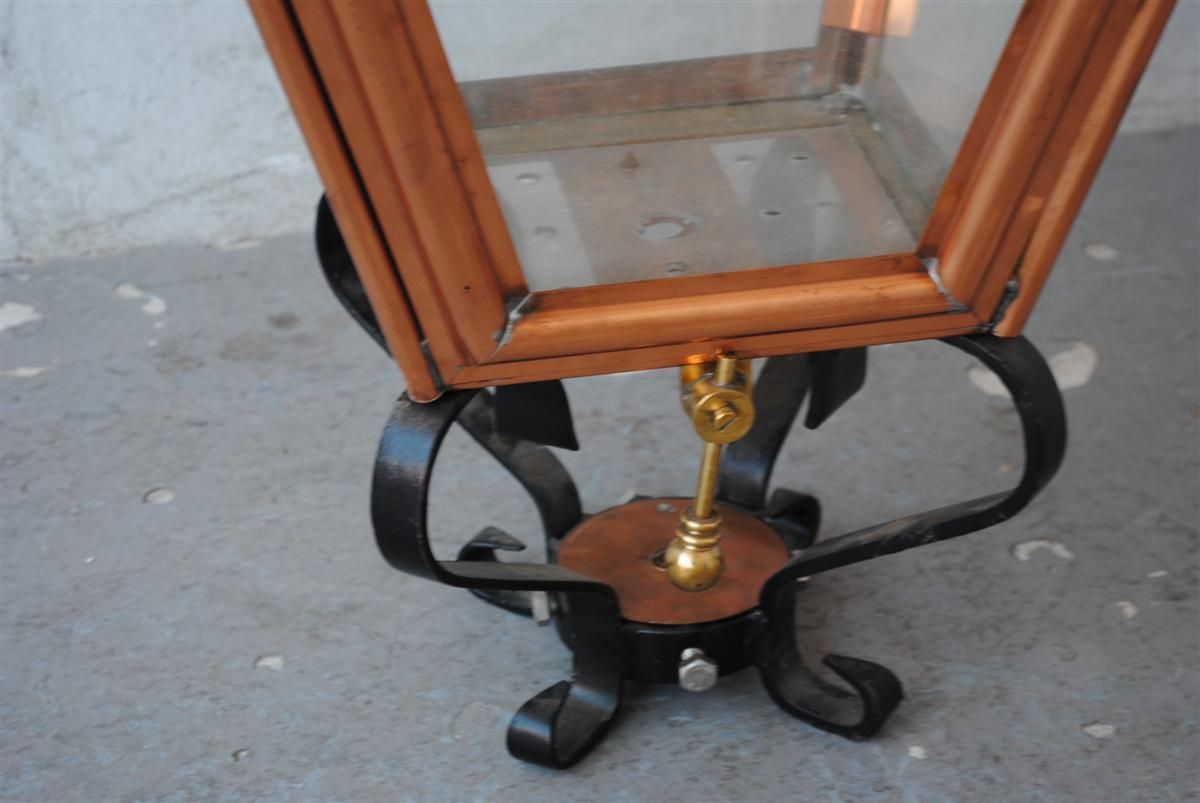 Antique Copper Outdoor Lantern photo vintage
