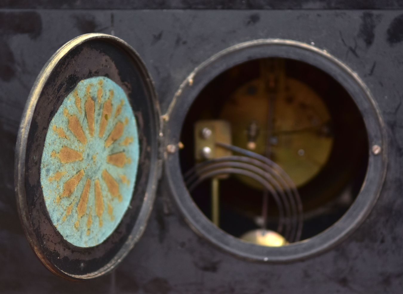 Architectural Clock In Black Onyx Marble, Xi Xth Century photo buy