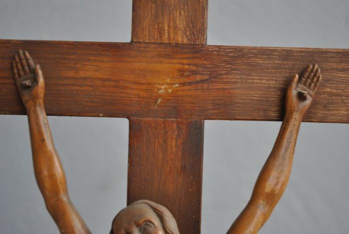 Wooden Crucifix 18th Century Length 64 Cm photo vintage