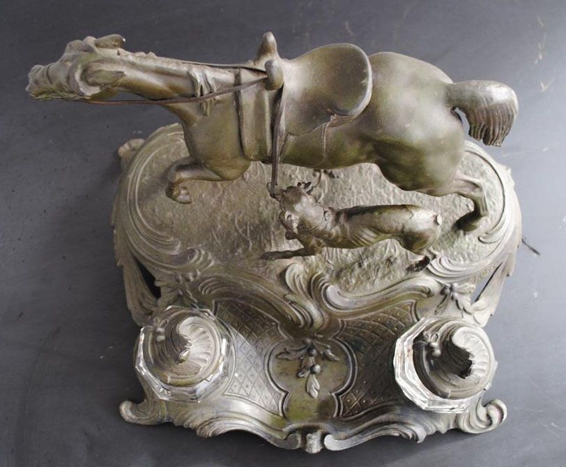 Inkwell Regulates Xi Xth Century Horses photo vintage
