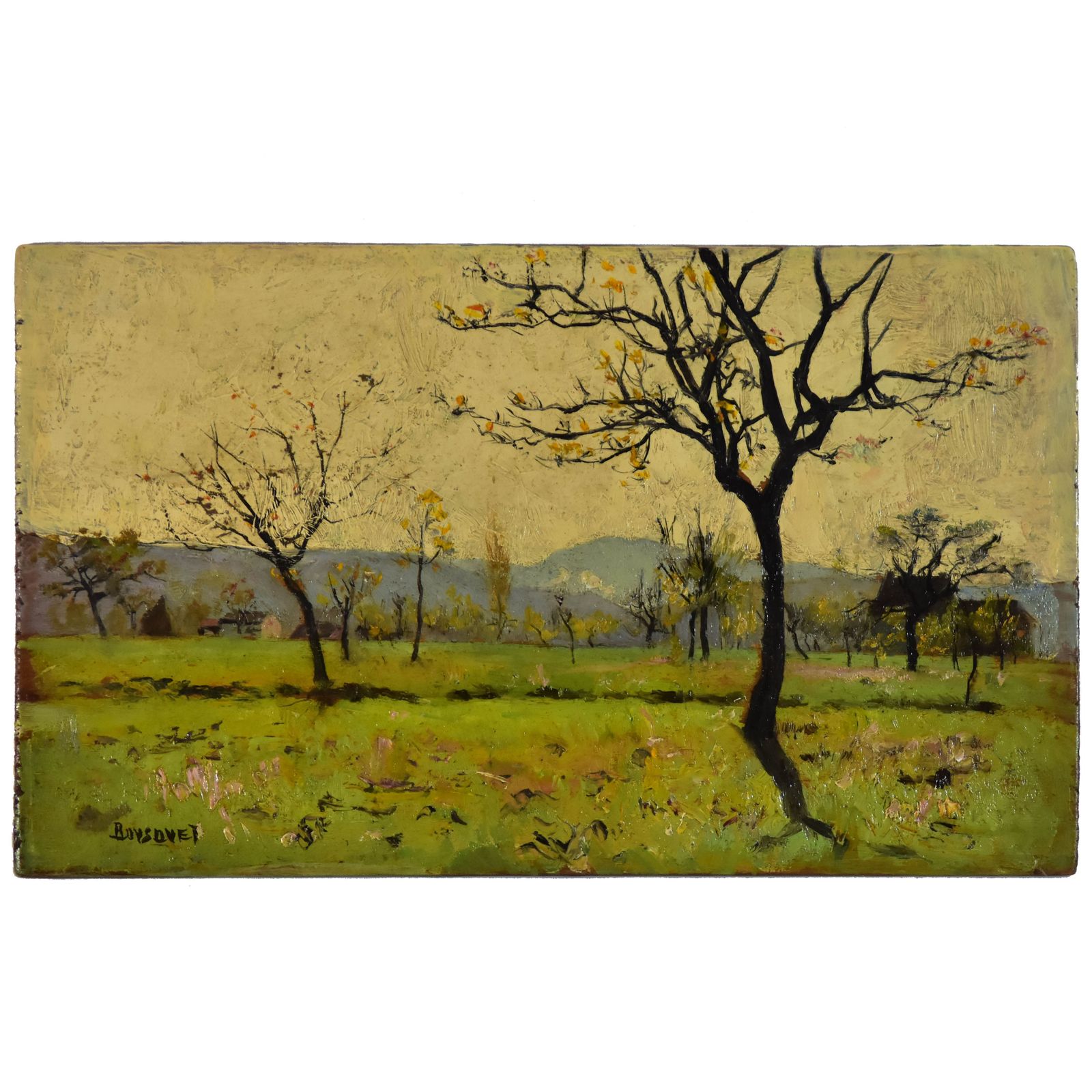 Orchard At The End Of Winter "French School By Charles Bousquet
