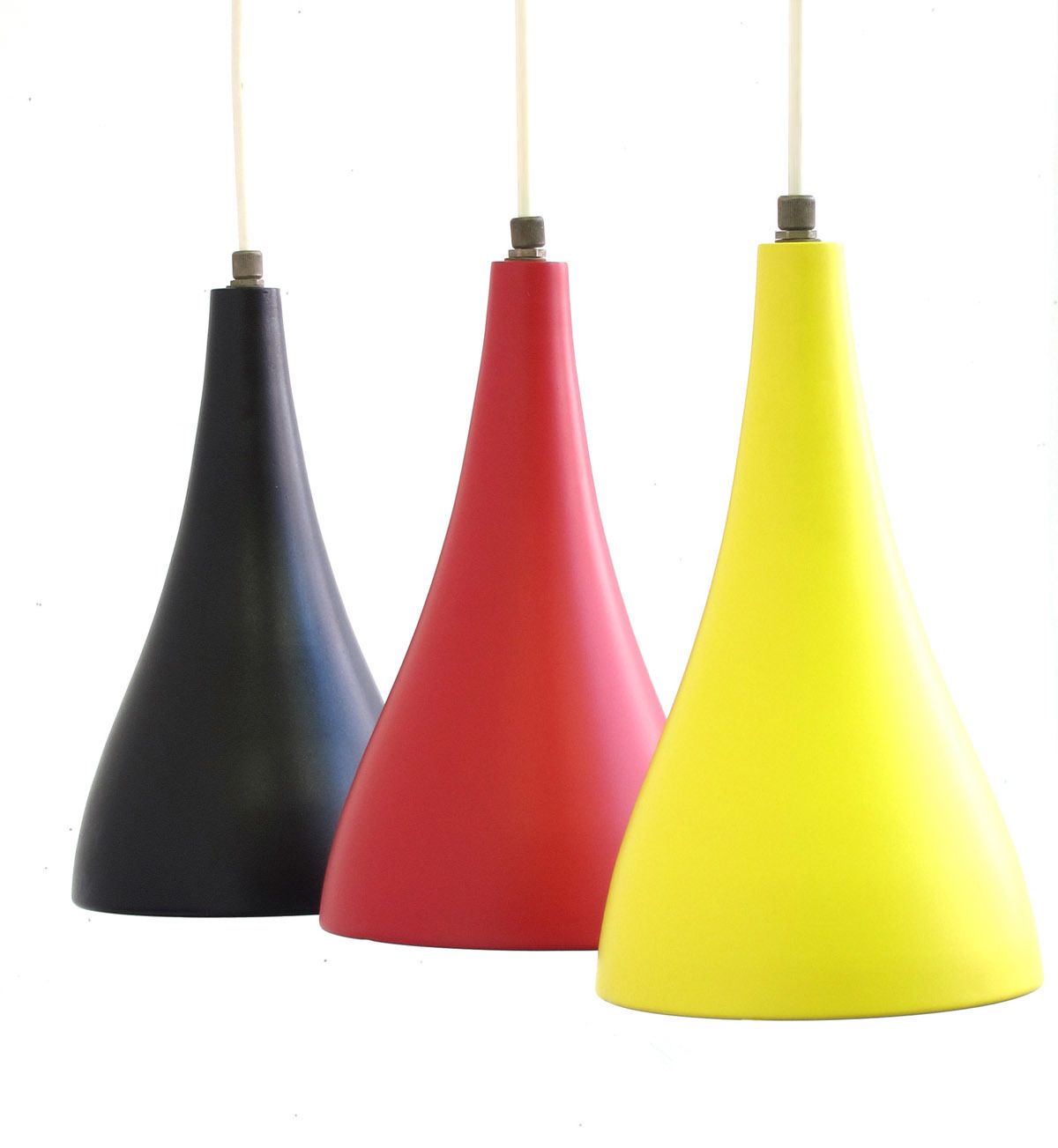 Louis Kalff – Philips Gele, Rode, Zwarte Vintage Hanglamp photo vintage