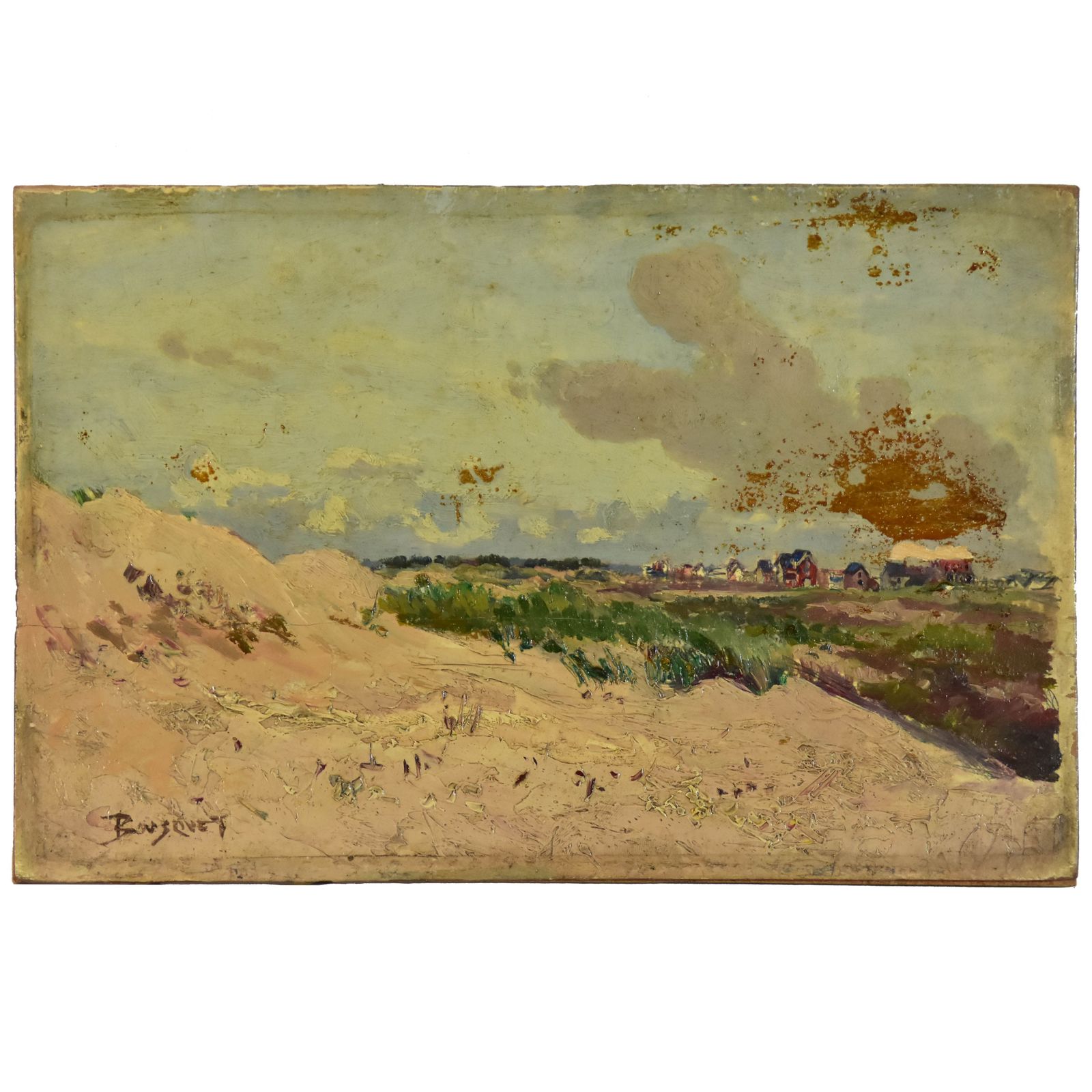 Village By The Sea "French School By Charles Bousquet