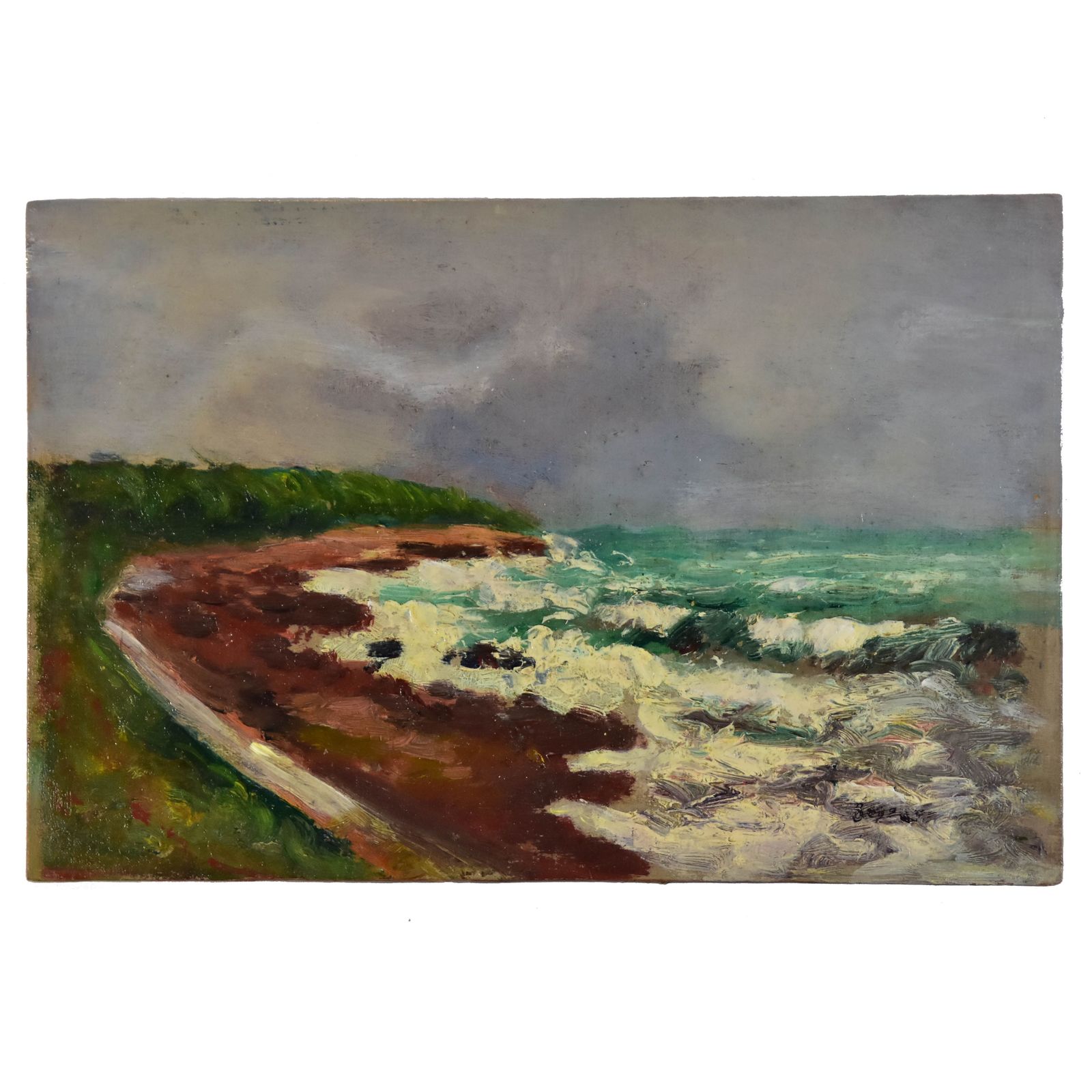 Foam On The Beach "French School By Charles Bousquet