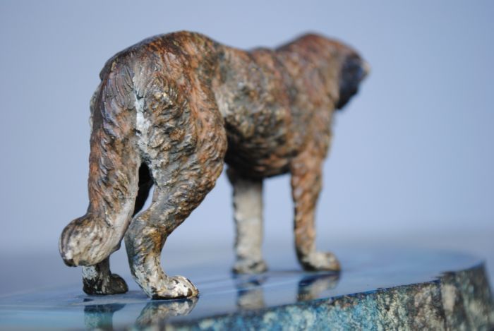 Vienna Saint Bernard Bronze On Agate Base photo buy