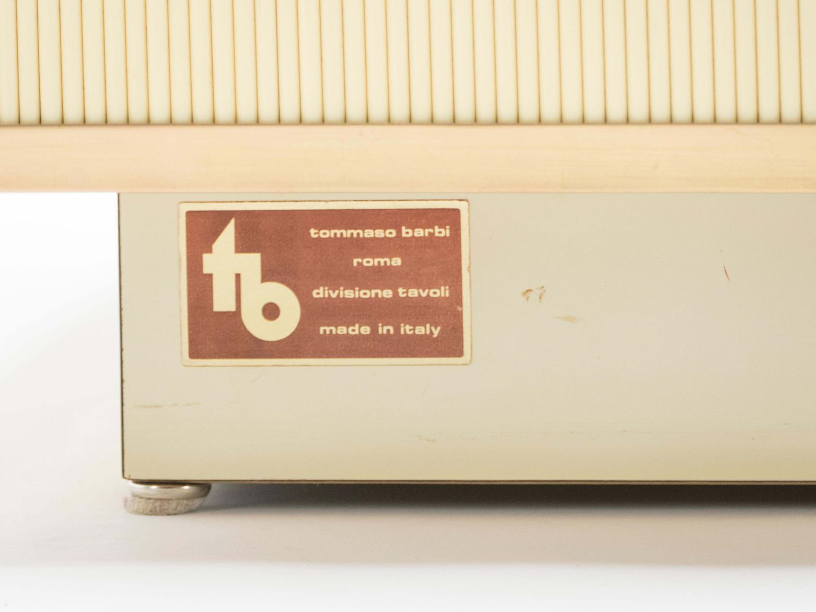 photo for sale Italian Tommaso Barbi Faux Bamboo Brass Mirrored Coffee Table, 1970s