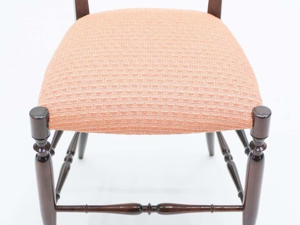 Ensemble rare de six chaises Campanino Chiavari en noyer par Fratelli Levaggi, 1950 photo buy