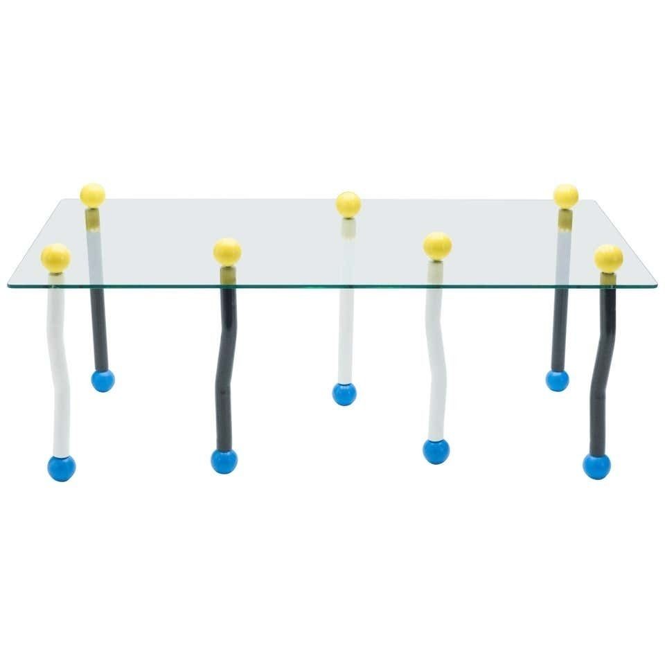 Grande table basse italienne de style Memphis Milano, années 1990