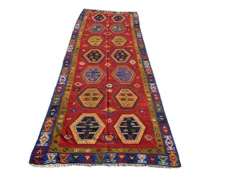 photo furniture Antique Turkish Sarkisla Kilim Rug 372x140 Cm