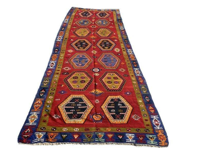 photo for sale Antique Turkish Sarkisla Kilim Rug 372x140 Cm