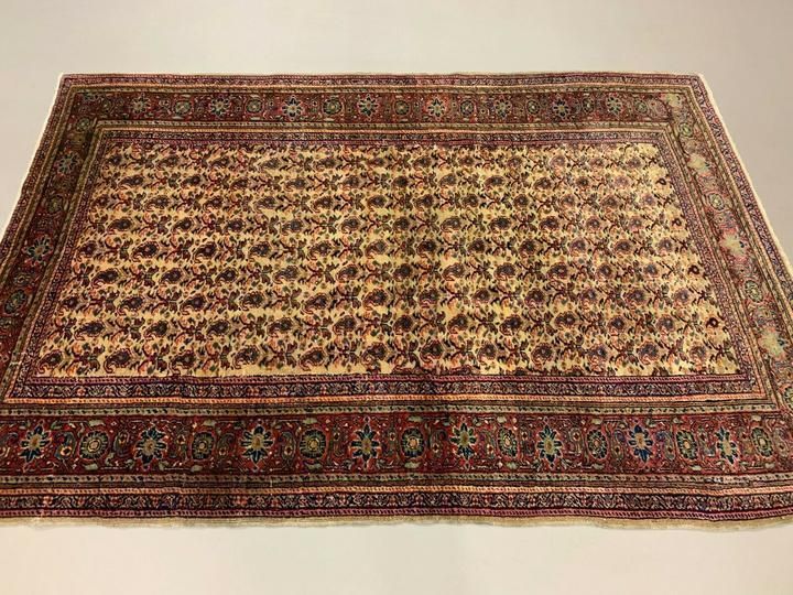 Distressed Turkish Rug 176x124 Cm Wool Vintage Shabby Chic Tribal Red, Beige photo Textiles