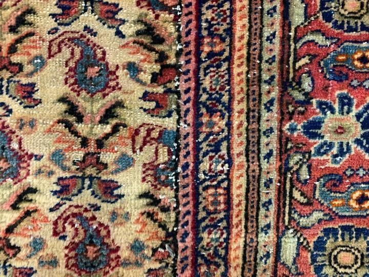 Distressed Turkish Rug 176x124 Cm Wool Vintage Shabby Chic Tribal Red, Beige photo vintage
