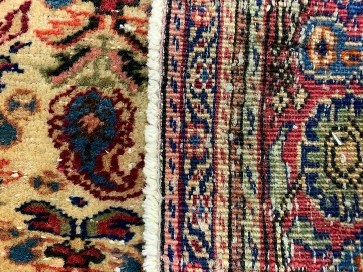 photo furniture Distressed Turkish Rug 176x124 Cm Wool Vintage Shabby Chic Tribal Red, Beige