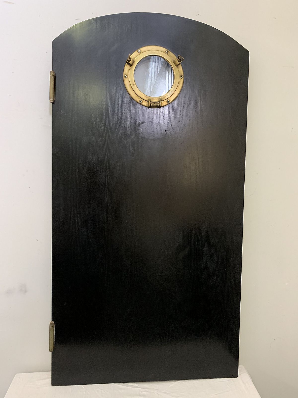 Oak Door With Porthole, 70s photo for sale