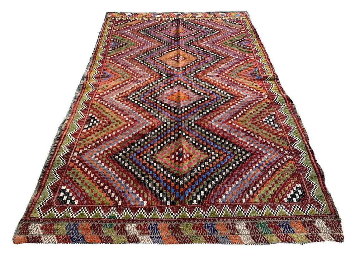 Traditional Vintage Turkish Kilim Rug 260x160 Cm photo buy